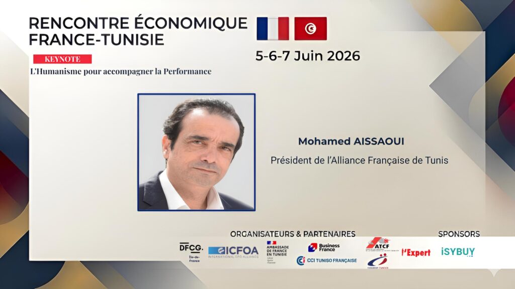 Speakers at the Rencontre Économique France–Tunisie 2026 in Tunis